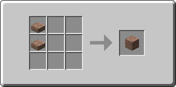 Exposed Chiseled Copper crafting recipe — the exact Crafting Table grid layout in Minecraft 26.3
