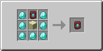 Smithing Template crafting recipe — the exact Crafting Table grid layout in Minecraft 26.3