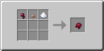 Fermented Spider Eye crafting recipe — the exact Crafting Table grid layout in Minecraft 26.3