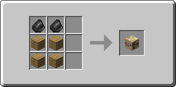 Fletching Table crafting recipe — the exact Crafting Table grid layout in Minecraft 26.3