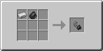 Flint and Steel crafting recipe — the exact Crafting Table grid layout in Minecraft 26.3