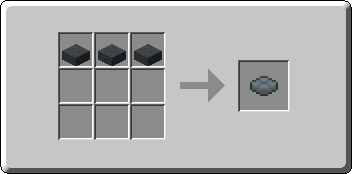 Gray Cushion crafting recipe — the exact Crafting Table grid layout in Minecraft 26.3