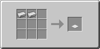 Heavy Weighted Pressure Plate crafting recipe — the exact Crafting Table grid layout in Minecraft 26.3