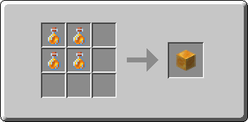 Honey Block crafting recipe — the exact Crafting Table grid layout in Minecraft 26.3