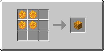 Honeycomb Block crafting recipe — the exact Crafting Table grid layout in Minecraft 26.3