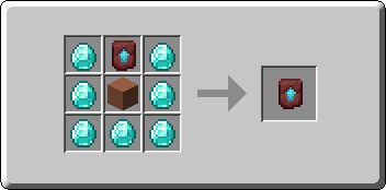Smithing Template crafting recipe — the exact Crafting Table grid layout in Minecraft 26.3