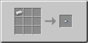 Iron Nugget crafting recipe — the exact Crafting Table grid layout in Minecraft 26.3