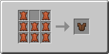 Chestplate crafting recipe — the exact Crafting Table grid layout in Minecraft 26.3