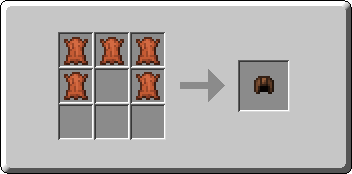 Helmet crafting recipe — the exact Crafting Table grid layout in Minecraft 26.3