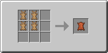 Leather crafting recipe — the exact Crafting Table grid layout in Minecraft 26.3