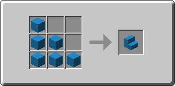 Light Blue Concrete Stairs crafting recipe — the exact Crafting Table grid layout in Minecraft 26.3