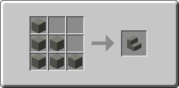 Light Gray Concrete Stairs crafting recipe — the exact Crafting Table grid layout in Minecraft 26.3