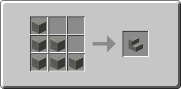 Light Gray Wool Stairs crafting recipe — the exact Crafting Table grid layout in Minecraft 26.3