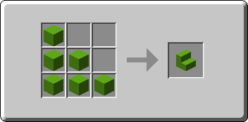 Lime Concrete Stairs crafting recipe — the exact Crafting Table grid layout in Minecraft 26.3
