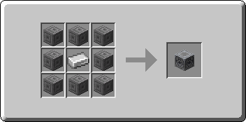 Lodestone crafting recipe — the exact Crafting Table grid layout in Minecraft 26.3