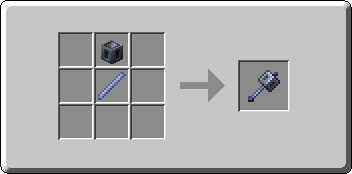 Mace crafting recipe — the exact Crafting Table grid layout in Minecraft 26.3