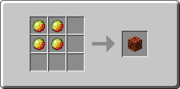 Magma Block crafting recipe — the exact Crafting Table grid layout in Minecraft 26.3