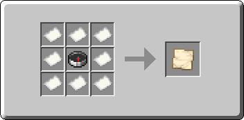 Empty Map crafting recipe — the exact Crafting Table grid layout in Minecraft 26.3