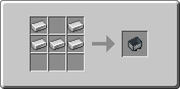 Minecart crafting recipe — the exact Crafting Table grid layout in Minecraft 26.3