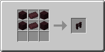 Nether Brick Fence crafting recipe — the exact Crafting Table grid layout in Minecraft 26.3