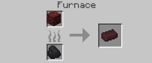 Nether Brick crafting recipe — the exact Furnace grid layout in Minecraft 26.3