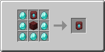 Smithing Template crafting recipe — the exact Crafting Table grid layout in Minecraft 26.3
