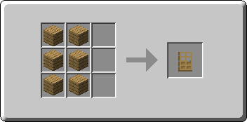 Door crafting recipe — the exact Crafting Table grid layout in Minecraft 26.3