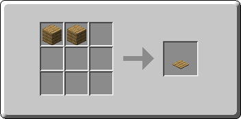 Pressure Plate crafting recipe — the exact Crafting Table grid layout in Minecraft 26.3