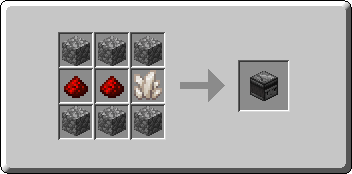 Observer crafting recipe — the exact Crafting Table grid layout in Minecraft 26.3