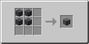 Polished Basalt crafting recipe — the exact Crafting Table grid layout in Minecraft 26.3