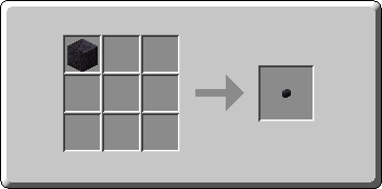 Polished Blackstone Button crafting recipe — the exact Crafting Table grid layout in Minecraft 26.3