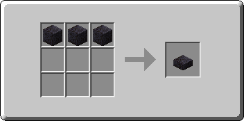 Polished Blackstone Slab crafting recipe — the exact Crafting Table grid layout in Minecraft 26.3