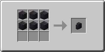 Polished Blackstone Wall crafting recipe — the exact Crafting Table grid layout in Minecraft 26.3
