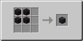 Polished Blackstone crafting recipe — the exact Crafting Table grid layout in Minecraft 26.3