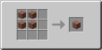 Polished Granite crafting recipe — the exact Crafting Table grid layout in Minecraft 26.3