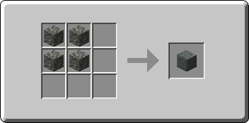 Polished Tuff crafting recipe — the exact Crafting Table grid layout in Minecraft 26.3