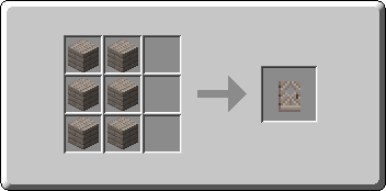 Poplar Door crafting recipe — the exact Crafting Table grid layout in Minecraft 26.3