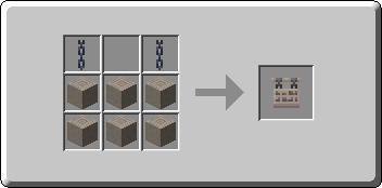 Poplar Hanging Sign crafting recipe — the exact Crafting Table grid layout in Minecraft 26.3
