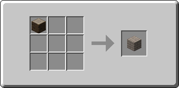 Poplar Planks crafting recipe — the exact Crafting Table grid layout in Minecraft 26.3