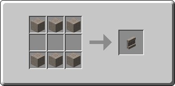 Poplar Shelf crafting recipe — the exact Crafting Table grid layout in Minecraft 26.3