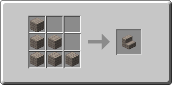 Poplar Stairs crafting recipe — the exact Crafting Table grid layout in Minecraft 26.3