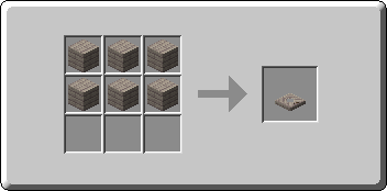 Poplar Trapdoor crafting recipe — the exact Crafting Table grid layout in Minecraft 26.3