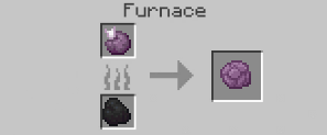 Popped Chorus Fruit crafting recipe — the exact Furnace grid layout in Minecraft 26.3