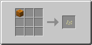 Pumpkin Seeds crafting recipe — the exact Crafting Table grid layout in Minecraft 26.3