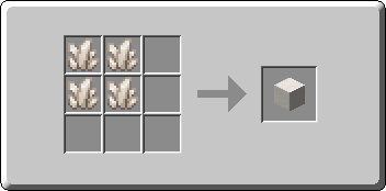 Block of Quartz crafting recipe — the exact Crafting Table grid layout in Minecraft 26.3