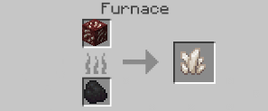 Nether Quartz crafting recipe — the exact Furnace grid layout in Minecraft 26.3