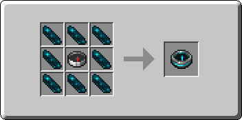Recovery Compass crafting recipe — the exact Crafting Table grid layout in Minecraft 26.3