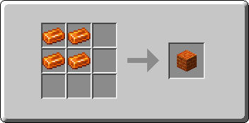 Resin Bricks crafting recipe — the exact Crafting Table grid layout in Minecraft 26.3