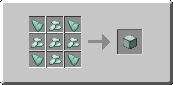 Sea Lantern crafting recipe — the exact Crafting Table grid layout in Minecraft 26.3