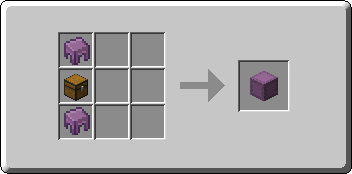 Shulker Box crafting recipe — the exact Crafting Table grid layout in Minecraft 26.3